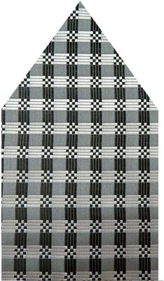 

Navaksha Graphic Print Microfibre Pocket Square, Silver