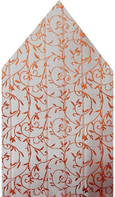 

Navaksha Floral Print Microfibre Pocket Square, Orange