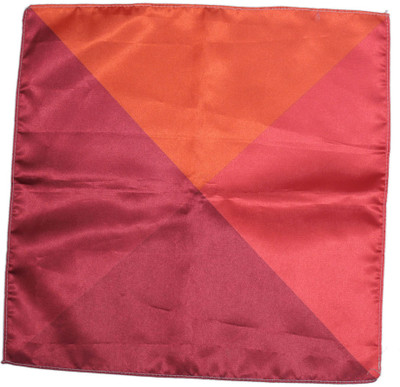 

Blacksmithh Checkered Satin Pocket Square, Orange;red