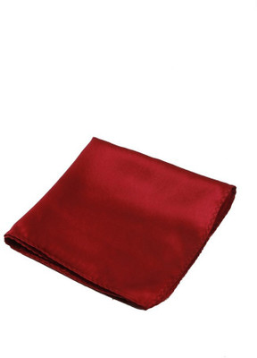 

His Honour Solid Cotton Pocket Square, Maroon