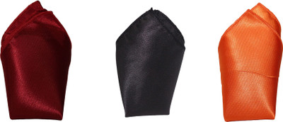 

Air Fashion Solid Silk Pocket Square, Multicolor