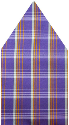 

Navaksha Checkered Microfibre Pocket Square, Purple
