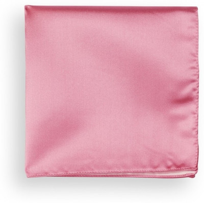 

His Honour Solid Cotton Pocket Square, Pink