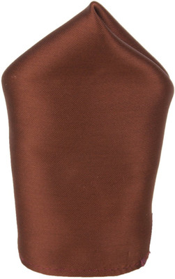 

Bsquare Solid Satin Pocket Square, Deep brown