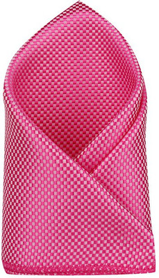 His Honour Self Design Cotton Pocket Square, Pink