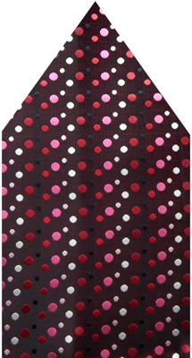 

Navaksha Polka Print Microfibre Pocket Square, Maroon