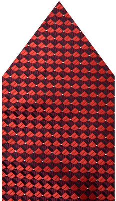 

Navaksha Graphic Print Microfibre Pocket Square, Maroon