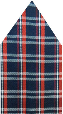 

Navaksha Checkered Microfibre Pocket Square, Blue