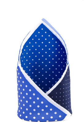 Cazzano Polka Print Cotton Blend Pocket Square