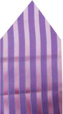 

Navaksha Striped Microfibre Pocket Square, Pink