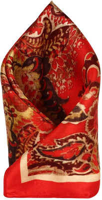 

His Honour Printed Micro Polyester Pocket Square, Multicolor
