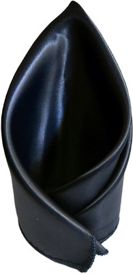 

Bsquare Solid Satin Pocket Square, Navy blue