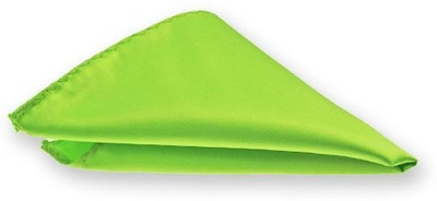 

His Honour Solid Cotton Pocket Square, Green