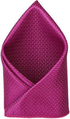 

His Honour Self Design Cotton Pocket Square, Purple