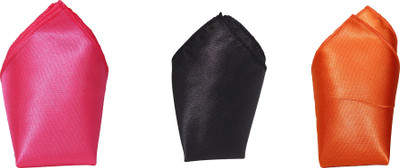

Air Fashion Solid Silk Pocket Square, Multicolor