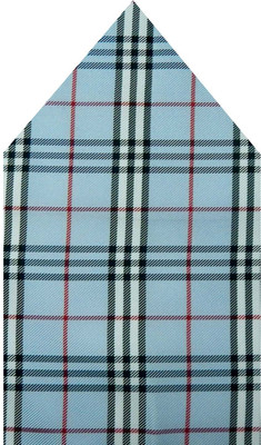 

Navaksha Checkered Microfibre Pocket Square, Blue