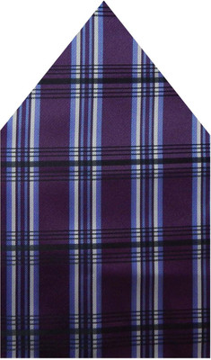 

Navaksha Checkered Microfibre Pocket Square, Blue