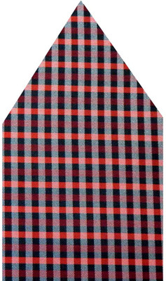 

Navaksha Geometric Print Microfibre Pocket Square, Maroon