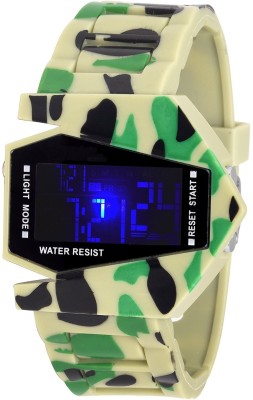 Rokcy Digital Trangle Green Sports Military Coloured LED Digital Watch For Men,Boys,Kids(Multicolor)   Watches  (Rokcy)