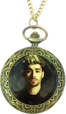 24x7 eMall ZAYN MALIK PENDANT 1D 4.5 cms with Chain 80 cms Antique finish Bronze Pocket Watch Chain   Watches  (24x7 eMall)