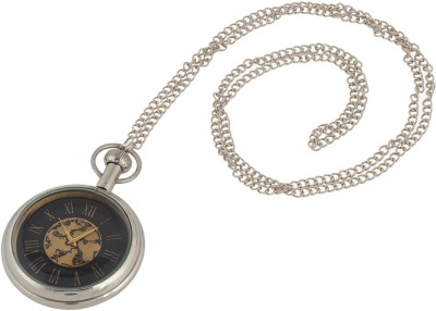 Artshai Silver Look 2084 Chrome Brass Pocket Watch Chain   Watches  (Artshai)