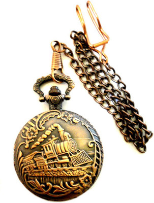 

Craftstoreindia Designer Vintage Antique115 Chrome-Plated Sterling Silver Pocket Watch Chain