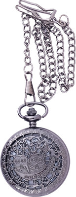

Super Drool Owl Antique SD0154_WT_BLACKOWL Black-Plated Metal Pocket Watch Chain