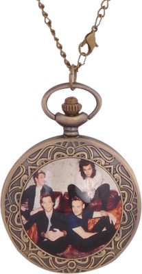 24x7 eMall ONE DIRECTION BOYS PENDANT 1D 45 mm with Chain 80 cms Antique finish Bronze Pocket Watch Chain   Watches  (24x7 eMall)