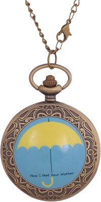 

24x7 eMall HOW I MET YOUR MOTHER PENDANT 4.5 cms with Chain 80 cms HIMYM Antique finish Bronze Pocket Watch Chain