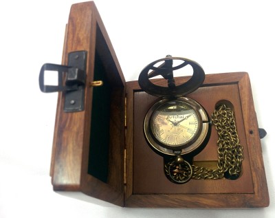 Artshai Antique Look Premium Full Brass Brass Pocket Watch Chain   Watches  (Artshai)