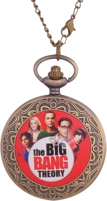 24x7 eMall Big Bang Theory PENDANT 45 mm with Chain 80 cms ANTIQUE FINISH Bronze Pocket Watch Chain   Watches  (24x7 eMall)