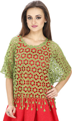 

Svt Ada Collections Poly Cotton Poncho, Green