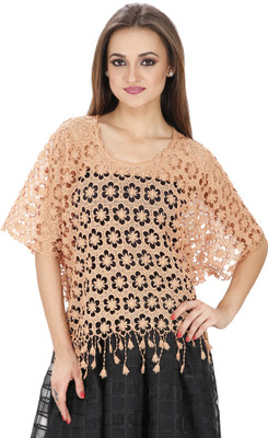 

Svt Ada Collections Poly Cotton Poncho, Brown