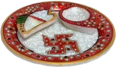 

Ram Enterprieses Marble(1 Pieces, White, Red)