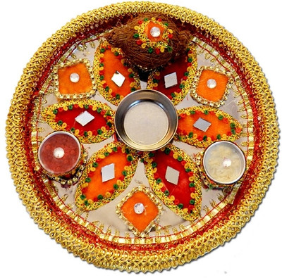 

Anant JhilmilDeep Bhai Dooj Thali Stainless Steel(5 Pieces, Multicolor)