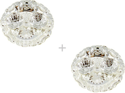

GoldGiftIdeas Nakshi Kankavati Combo of Two Silver Plated(2 Pieces, Silver)