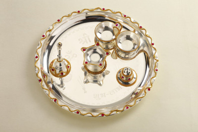 

Ojas Ball Diamond Silver Plated(5 Pieces, Silver)