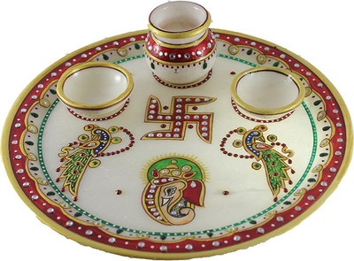 

Madhuraj Stoneware Multicolour Decorative Marble(Multicolor)