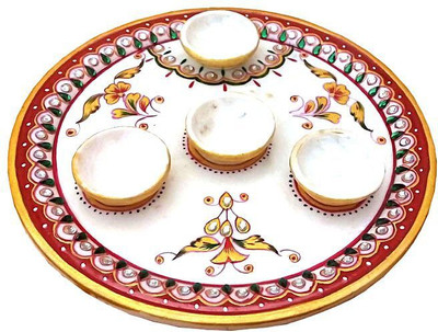 

Chitra Handicraft Marble Red flower Marble(1 Pieces, Multicolor)