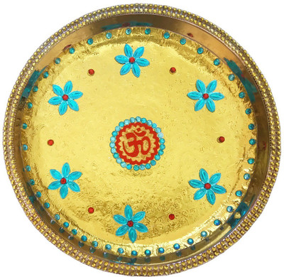 

CraftEra Steel Pooja & Thali Set(Gold)