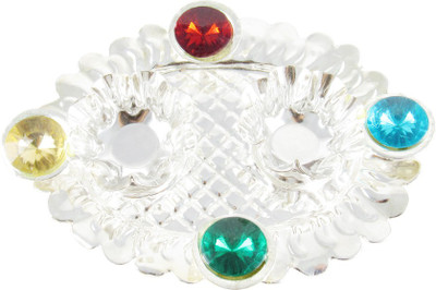

GoldGiftIdeas 4 Stone Kankavati, Pooja Items for Home Silver Plated(1 Pieces, Silver)