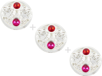 

GoldGiftIdeas Cute Kankavati Combo of Three Silver Plated(3 Pieces, Silver)