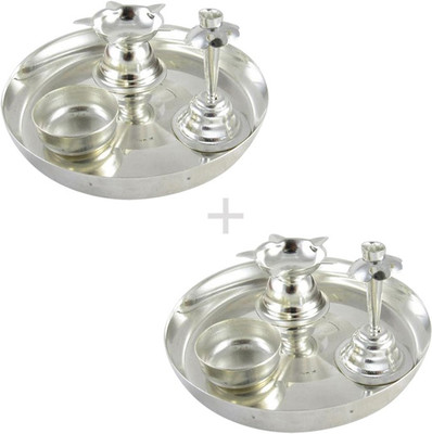

GoldGiftIdeas 5PS Combo of Two Silver Plated(8 Pieces, Silver)