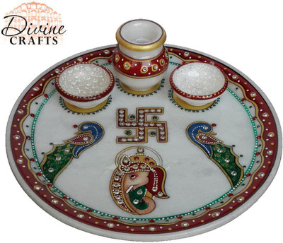 

DivineCrafts Kundan Studded Swastik-Ganesh Marble(1 Pieces, Multicolor)