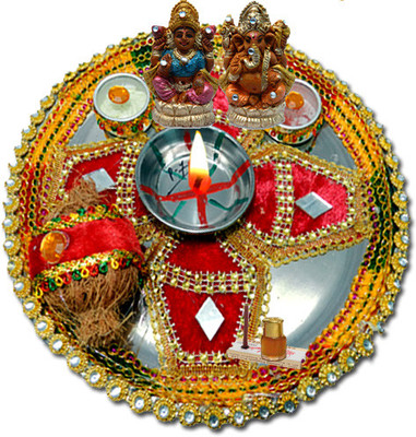 

Anant Ganesha'S Blessings with 21 Eseential Pooja Items Stainless Steel(7 Pieces, Multicolor)
