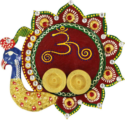 

Craft Junction Papier-Mache Peacock Design Elegant Multiutility Wooden(3 Pieces, Multicolor)