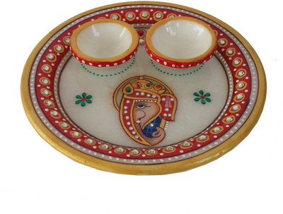 

DivineCrafts Makrana Marble Kundan Studded Multiutility Marble(1 Pieces, Multicolor)