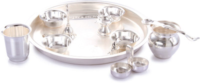 

Ojas Laxmi Pooja Set Silver Plated(12 Pieces, Silver)