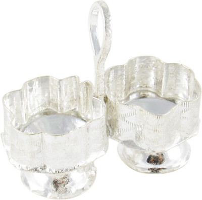 GoldGiftIdeas Two in One Kankavati, Pooja Items for Home Silver Plated Pooja & Thali Set(1 Pieces, Silver) available at flipkart for Rs.149
