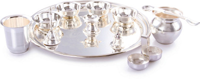 

Ojas New Laxmi Pooja Set Silver Plated(12 Pieces, Silver)